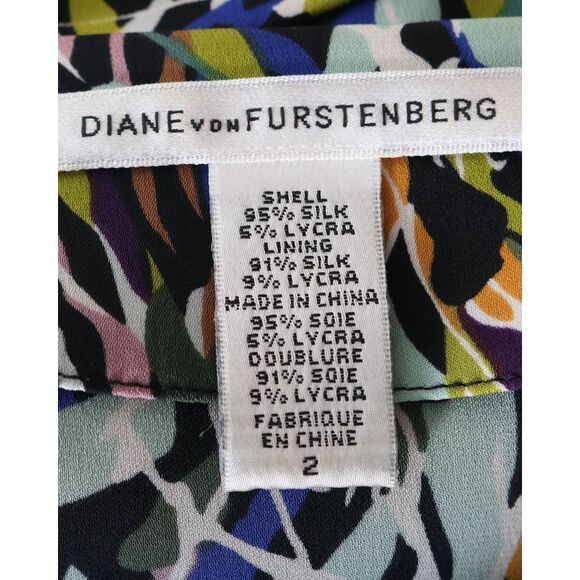 Diane Von Furstenberg Printed Dress in Multicolor Silk - Picture 4 of 4